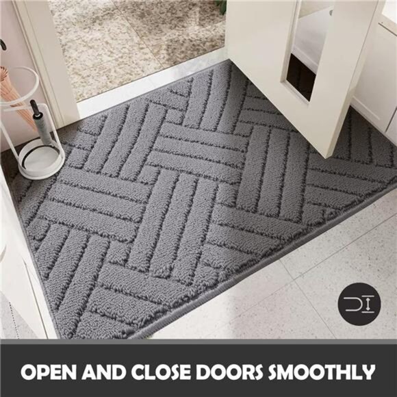 Door Mat Indoor, Non-Slip Rubber Backing Entry Rug & Door Mats, Low-Profile - Picture 5 of 7